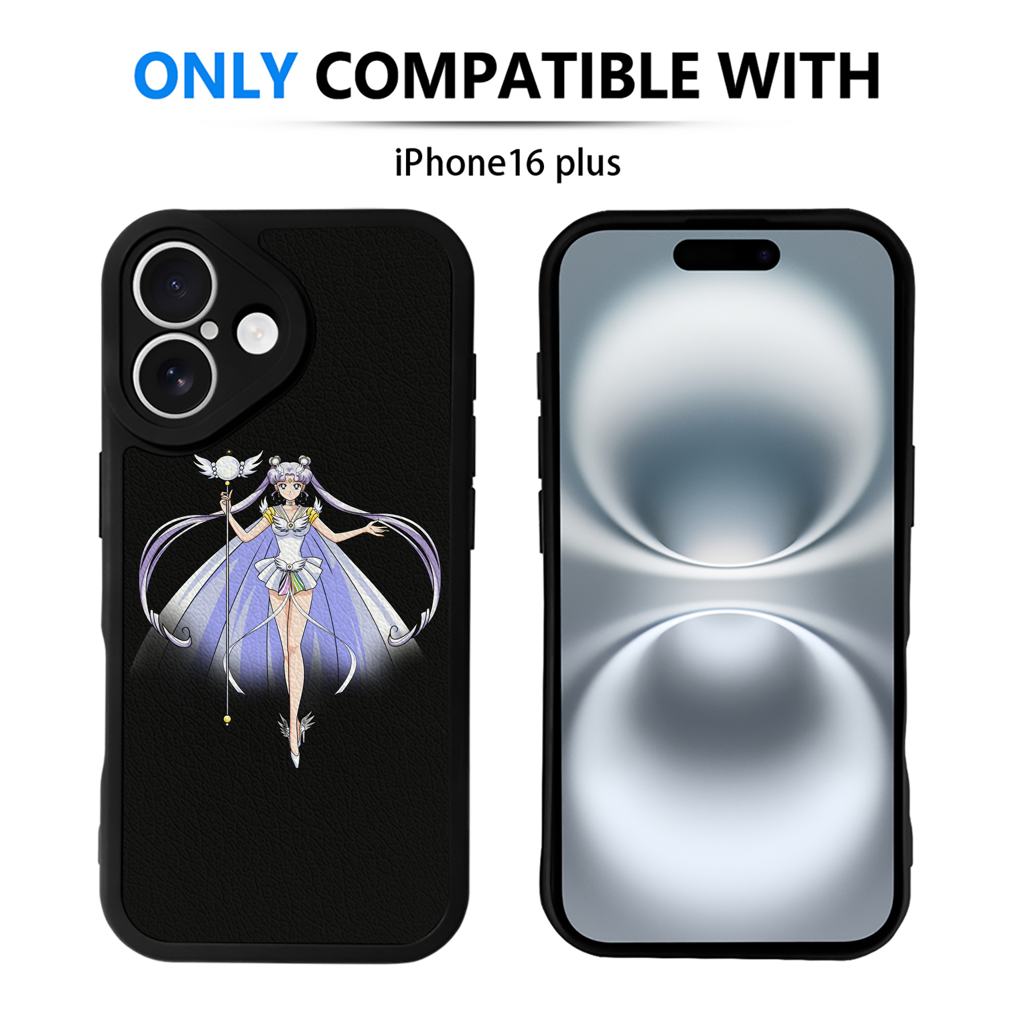 （画像用） 美少女戦士セーラームーン 月野 うさぎ つきの うさぎ Sailor Moon Tsukino Usagi 【iPhone 16シリーズ対応】シリコンスマホケース（レザー調） 材質：シリコン
